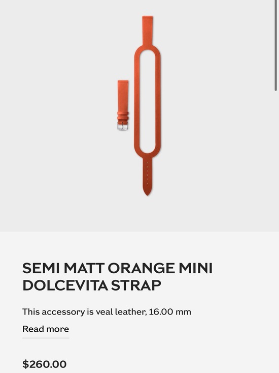Mini DolceVita Three-Row Orange Leather watch Strap 21.5mm x 29mm
Longines main image 9
